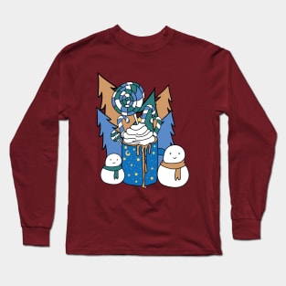 Tis The Season Colorful Winter Design Long Sleeve T-Shirt